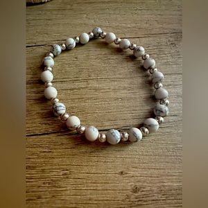1pc plastic marble n gold bracelet